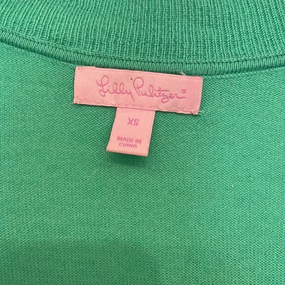 Lilly Pulitzer Kelly Green Heidi Cardigan Sweater - Picture 2 of 7